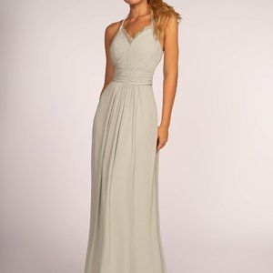 Halter Neck Chiffon Long Dress GSGL2606
